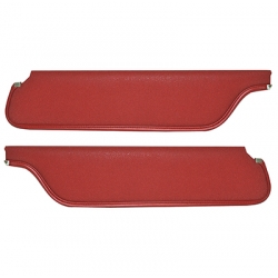 1965-68 Padded Sun Visors Coupe, 2+2 Bright Red